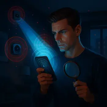 كشف كاميرات و اجهزة التجسس في الاماكن المحيطة